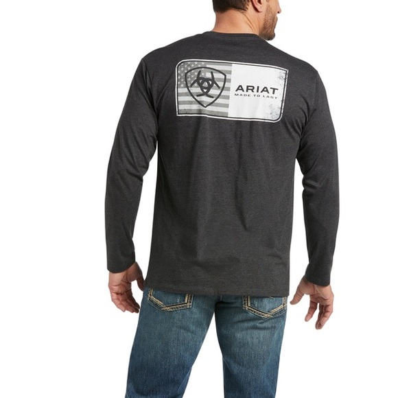 Ariat mens flag logo long sleeve - Picture 2 of 2